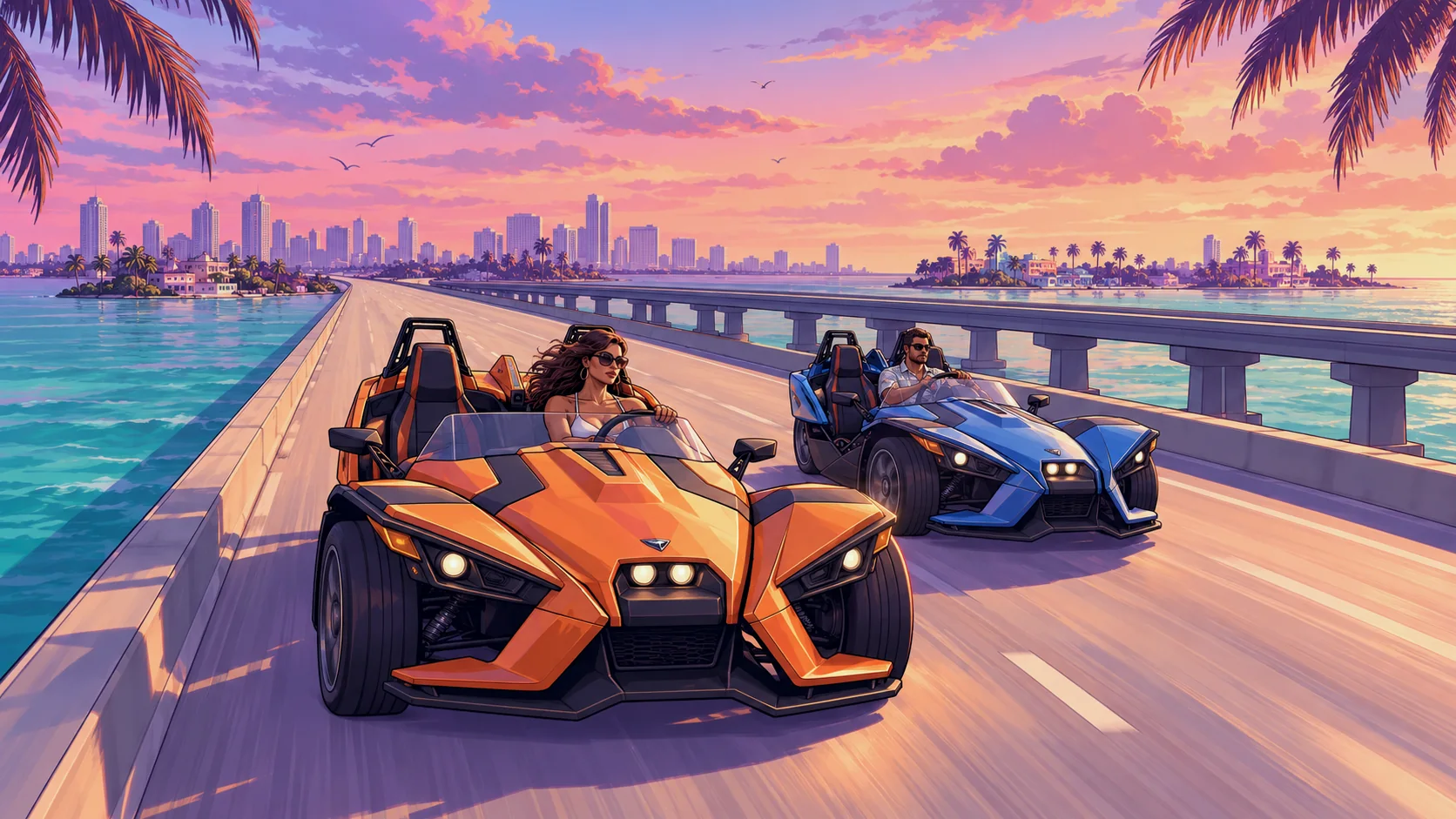 Illustration for the Leonida Keys Run tour
