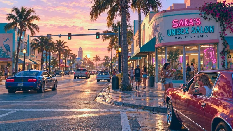 Hamlet rebuilt in GTA VI style: Hamlet, rebuilt as a Vice City scene