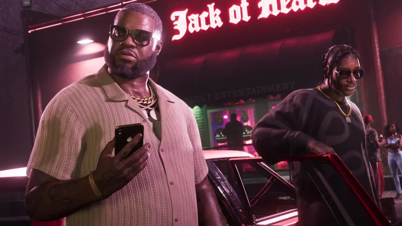 Boobie Ike outside the Jack of Hearts club, phone in hand.